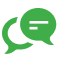 Icon illustration of a chat bubble